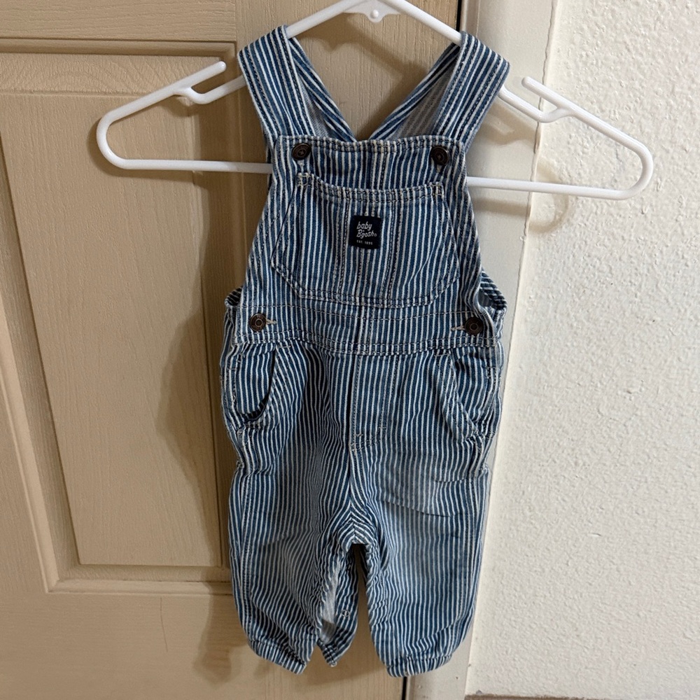 OshKosh B'gosh Navy Striped Overalls